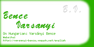 bence varsanyi business card