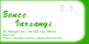 bence varsanyi business card